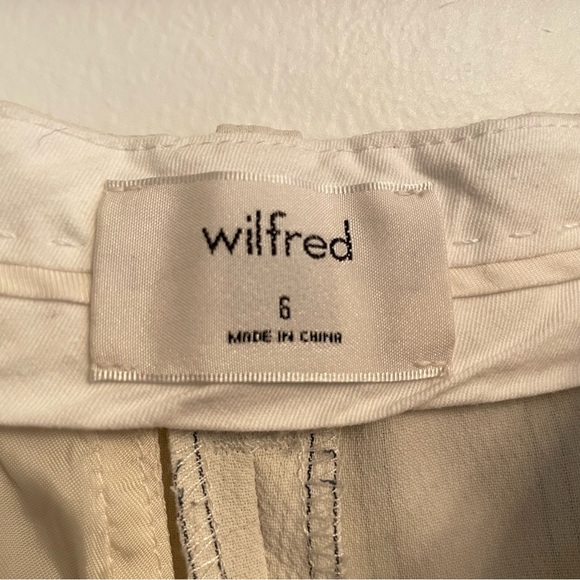 Aritzia Wilfred Cream Wide Leg Trousers - Picture 3 of 5